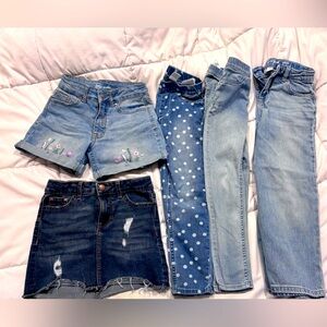 Girls bundle size 6/6x jeans, shorts and skirt